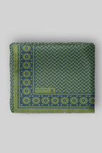 Earthy Olive Green Chevron Cashmere Shawl