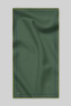 Earthy Olive Green Chevron Cashmere Shawl