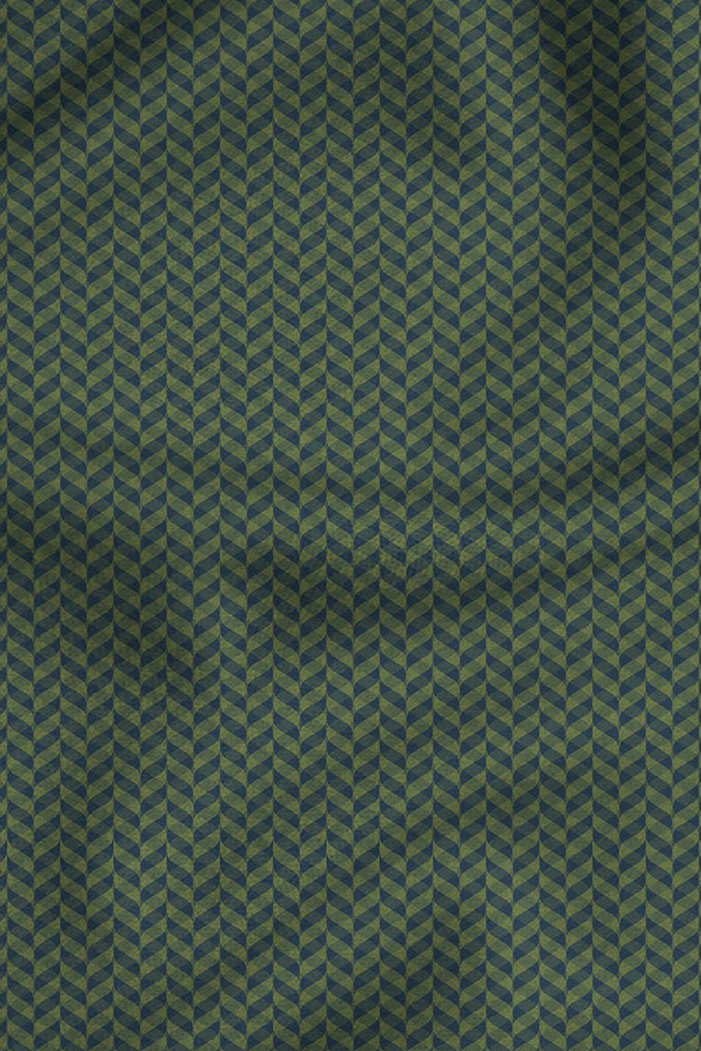 Earthy Olive Green Chevron Cashmere Shawl