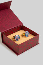 Blue - Multi Hued Gold -  Plated Cufflinks