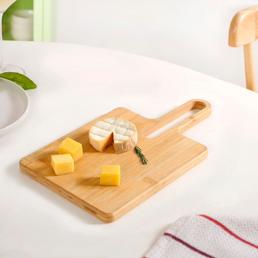 Mod Bamboo Platter With Handle 13 Inch