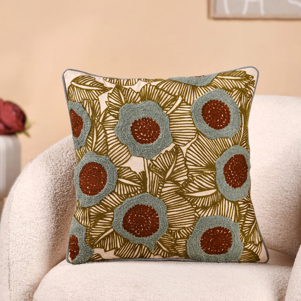Call Of Nature Embroidered Cushion Cover 40x40cm
