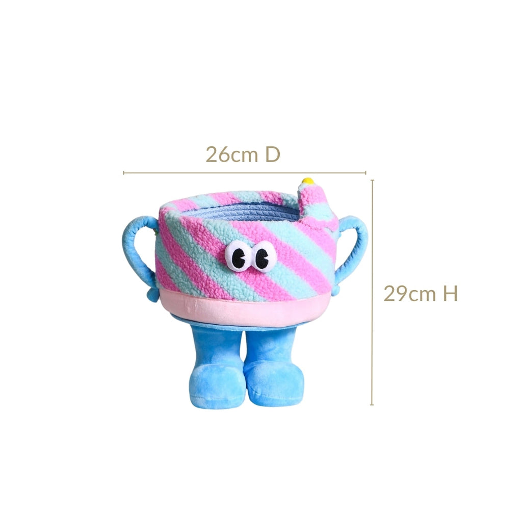 Candy Swirl Plush Basket With Feet