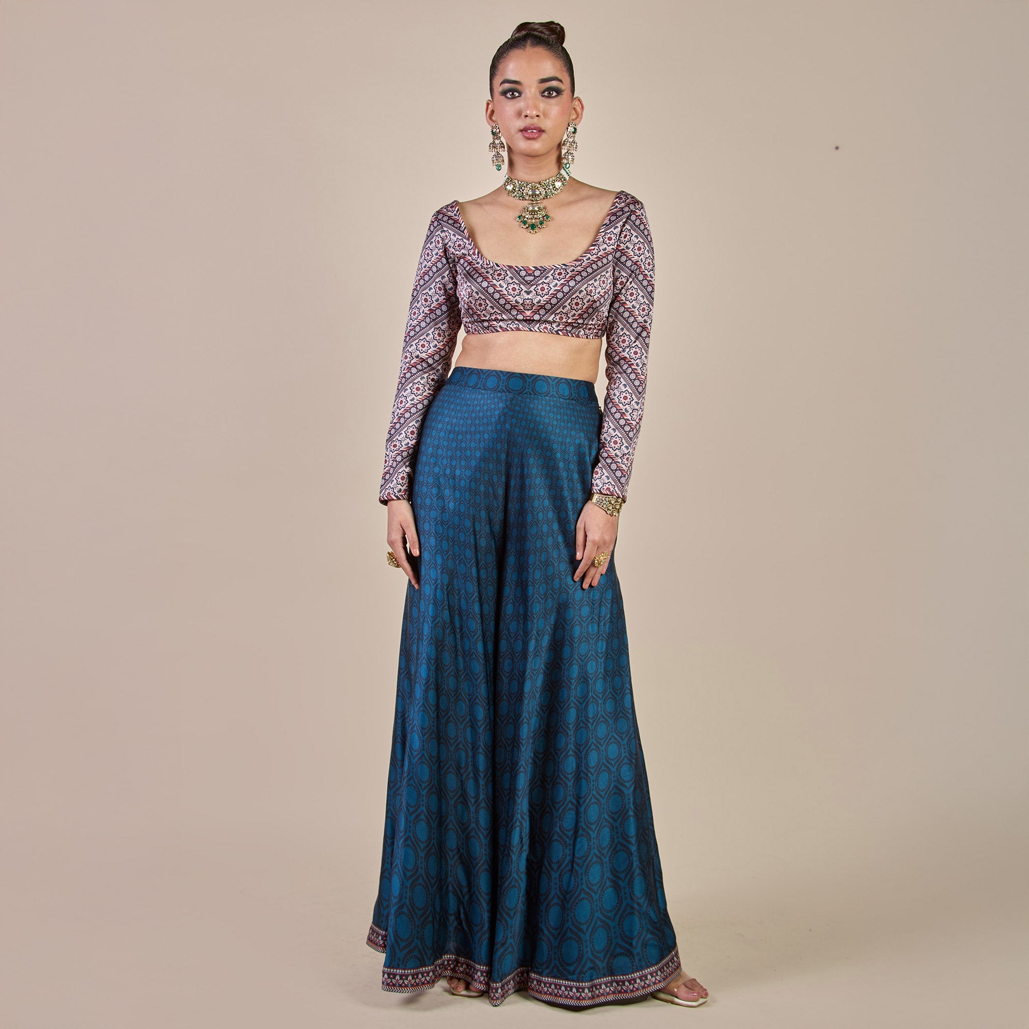 Capri Blue - Multi Hued Sharara Set | PANJ