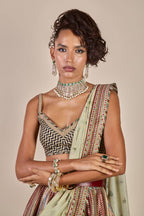 Crème Ivory - Multi Hued Skirt Set | CHHĒ