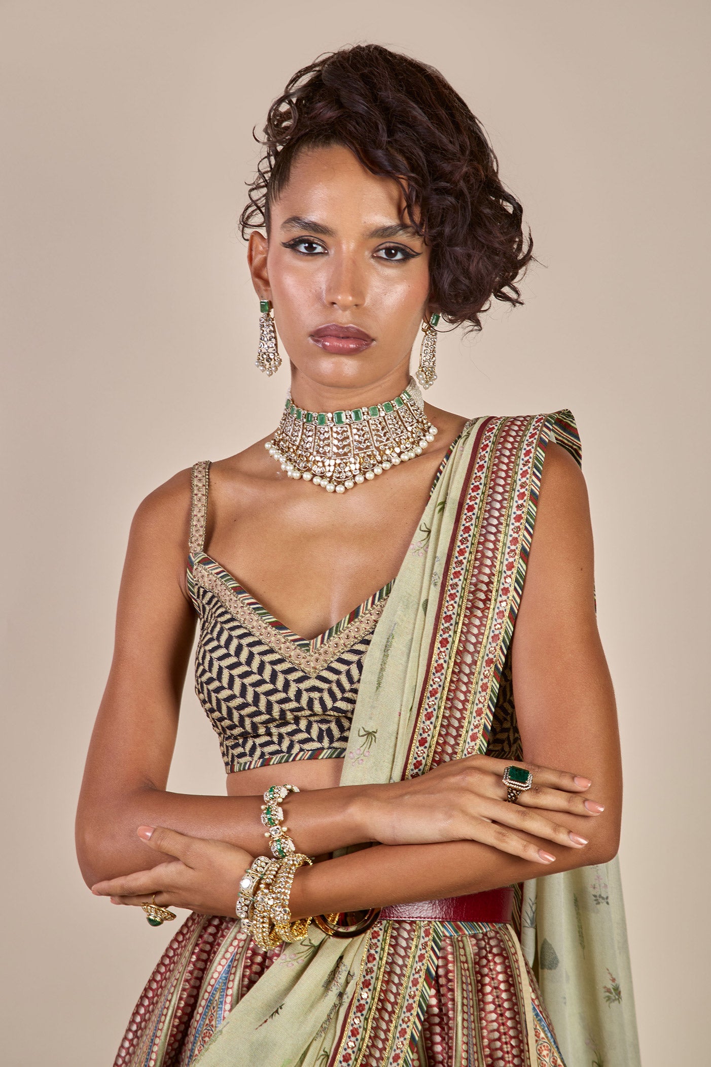 Crème Ivory - Multi Hued Skirt Set | CHHĒ