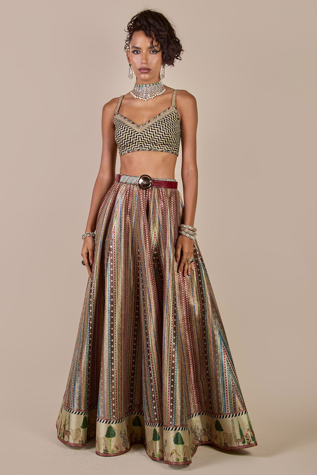 Crème Ivory - Multi Hued Skirt Set | CHHĒ