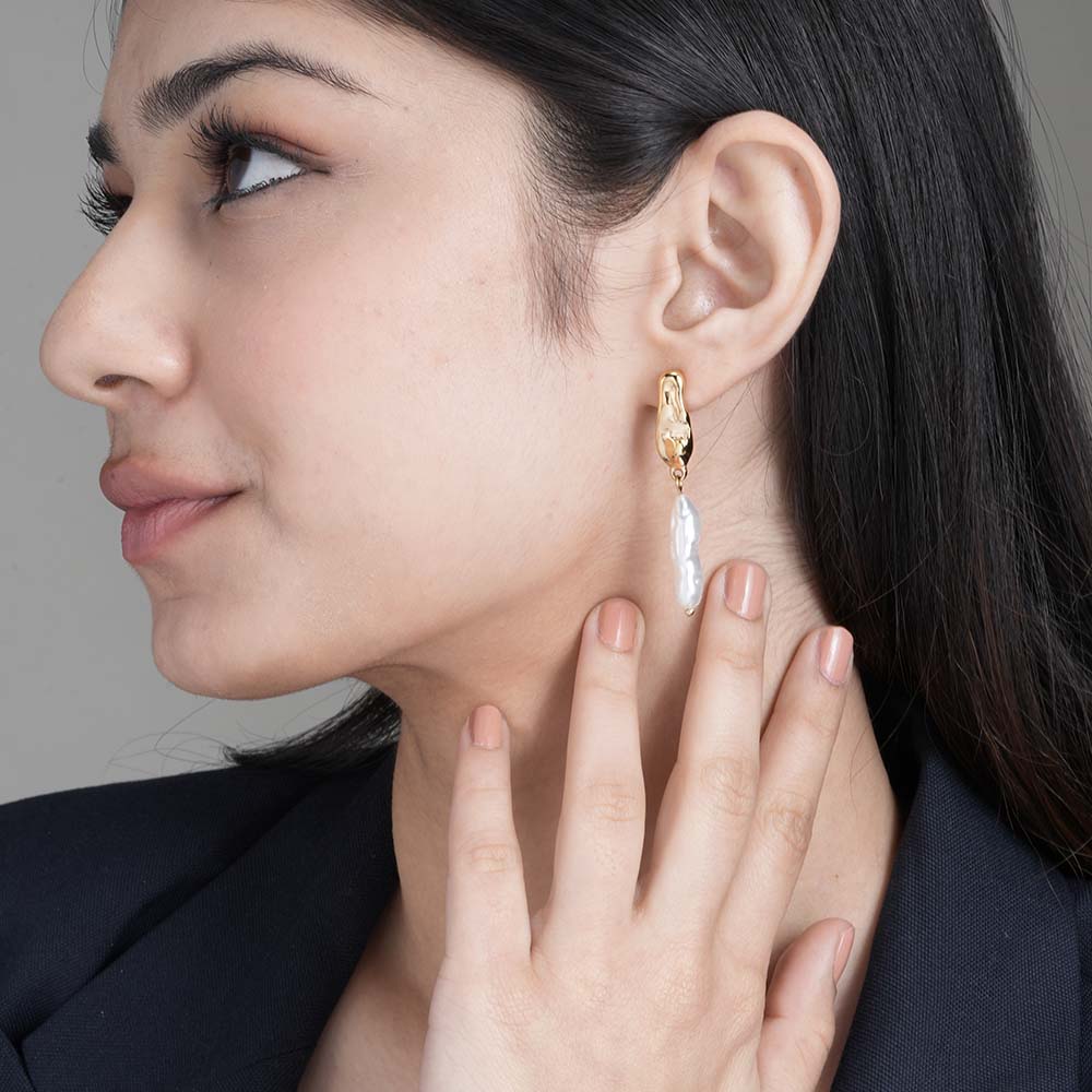 Organic Pearl Earrings