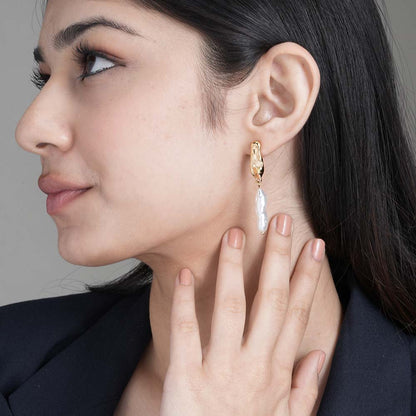 Organic Pearl Earrings
