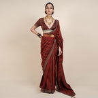 Caramine Red Saree Set | CHAR