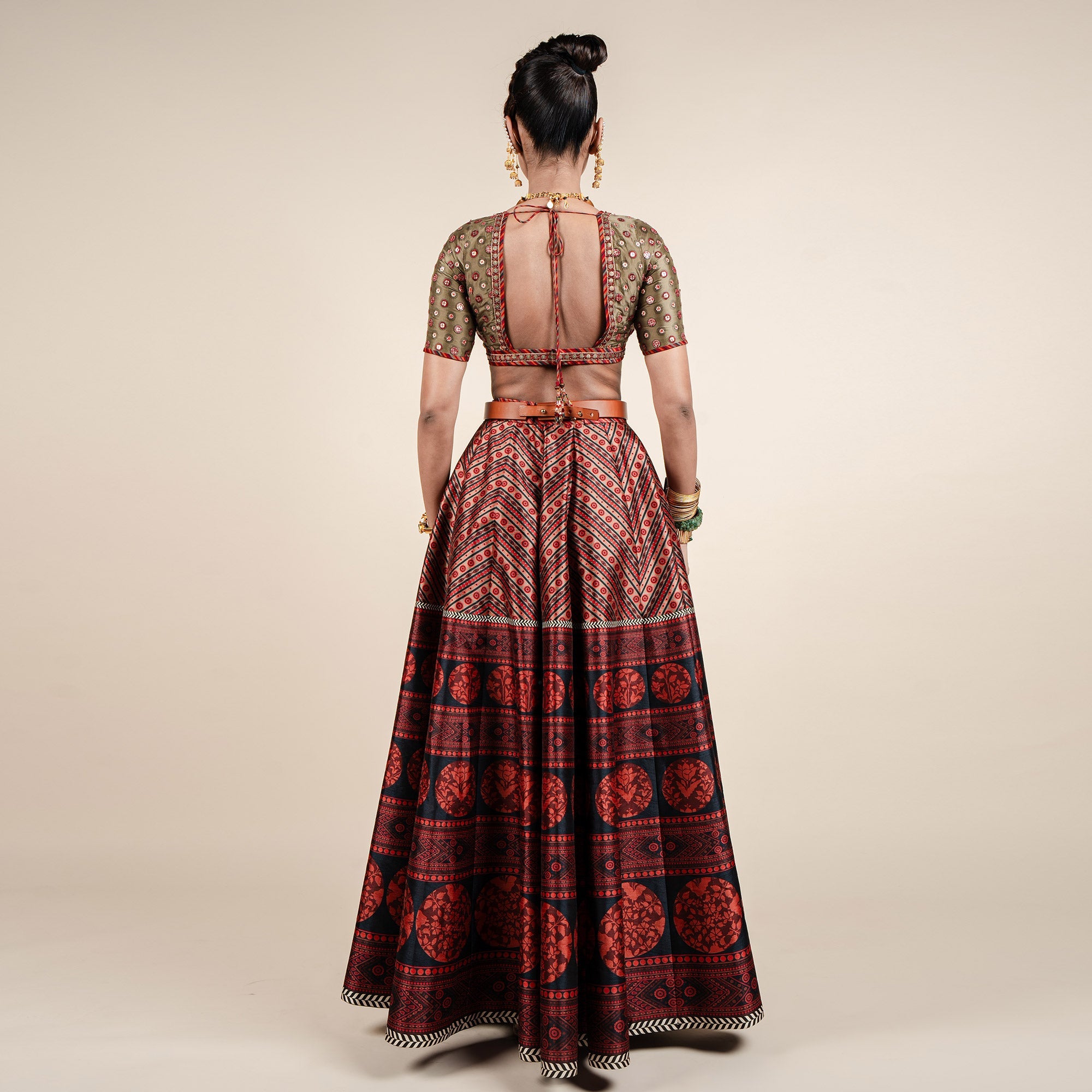 Carmine Red Skirt Set | CHAR