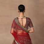 Carmine Red Lehenga Set | MURAQQA