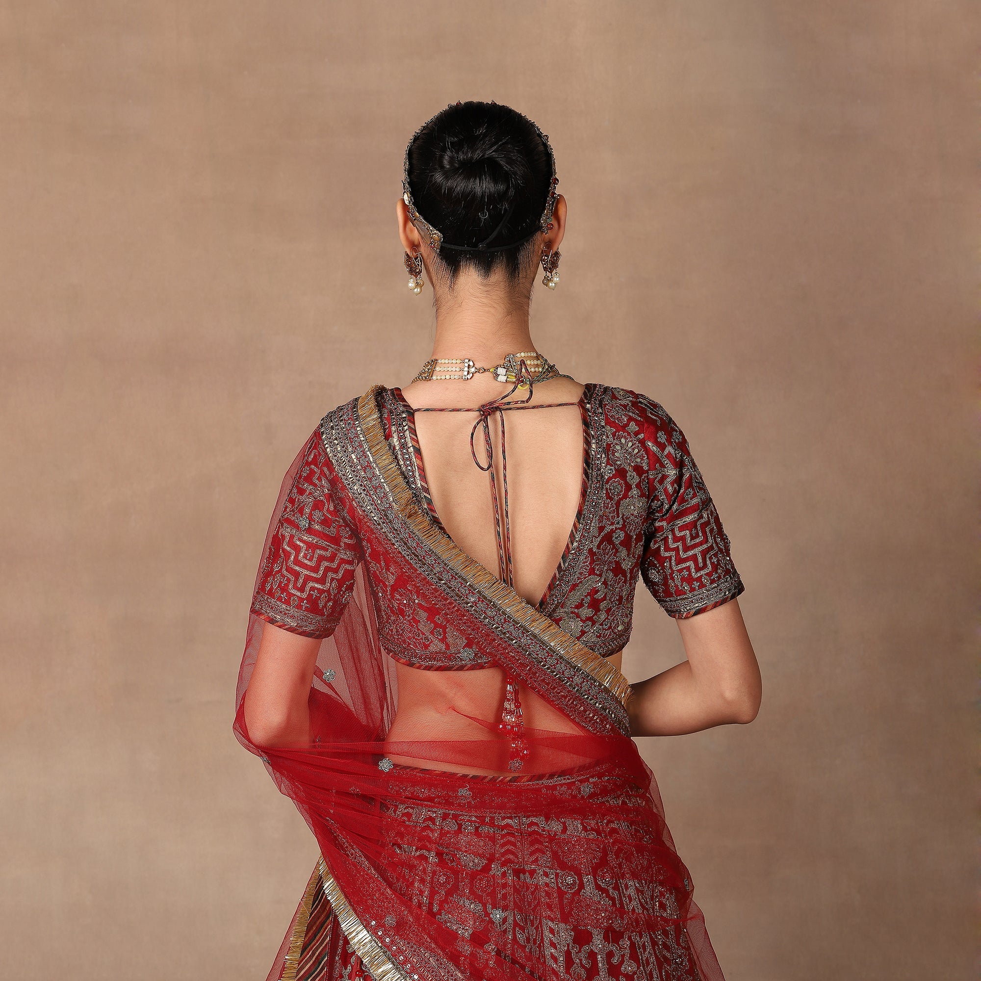 Carmine Red Lehenga Set | MURAQQA