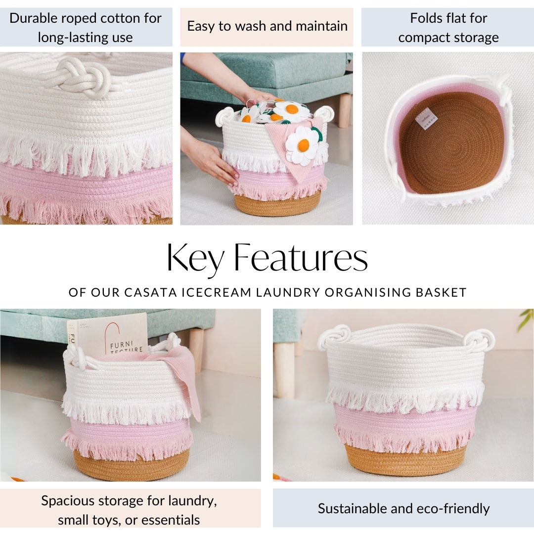Fringe Laundry Organising Basket 24cm