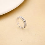 Celeste Stone Studded Silver Adjustable Ring