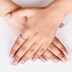 Celeste Stone Studded Silver Adjustable Ring