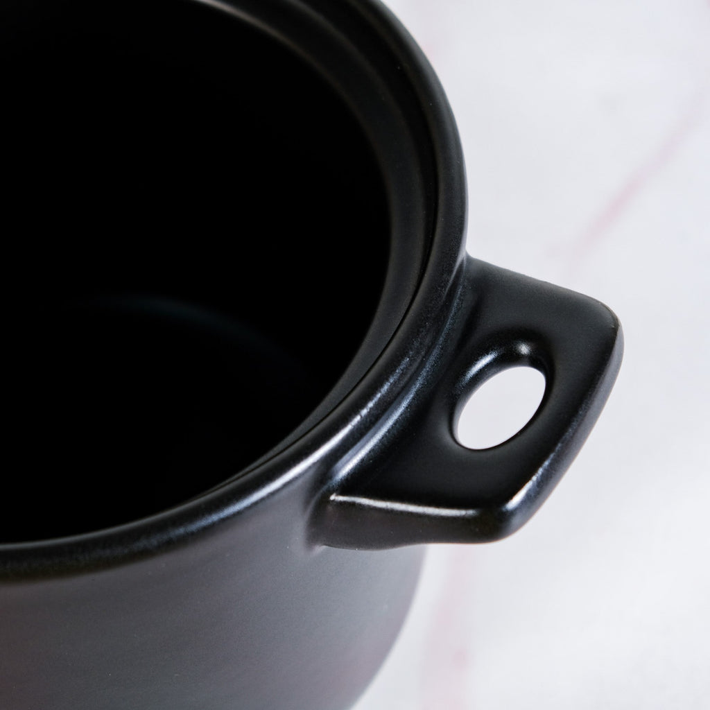 Flamora Ceramic Cooking Pot Pink Black 4700ml