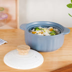 Homebrew Flame Safe Ceramic Stew Pot With Lid Handle 2150ml