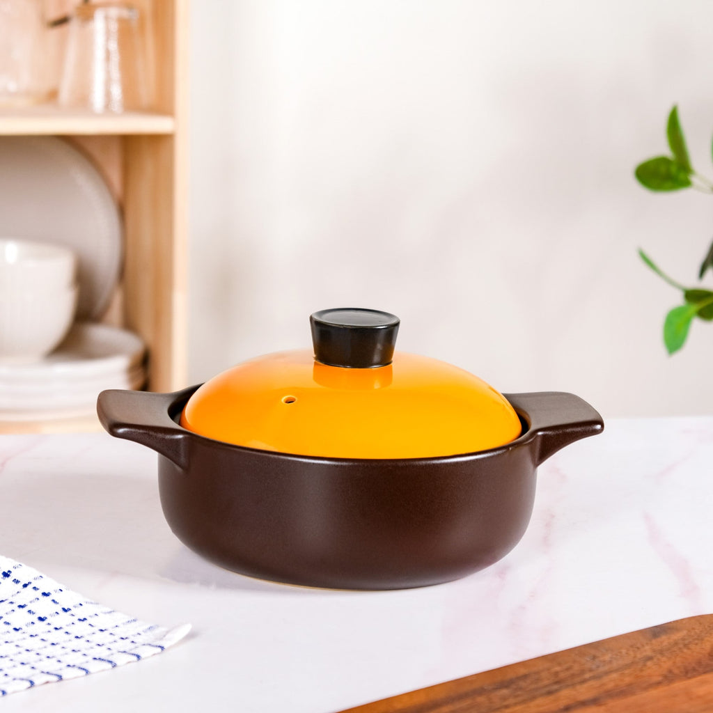 Clementine Ceramic Tureen Cooking Pot With Lid 2300ml