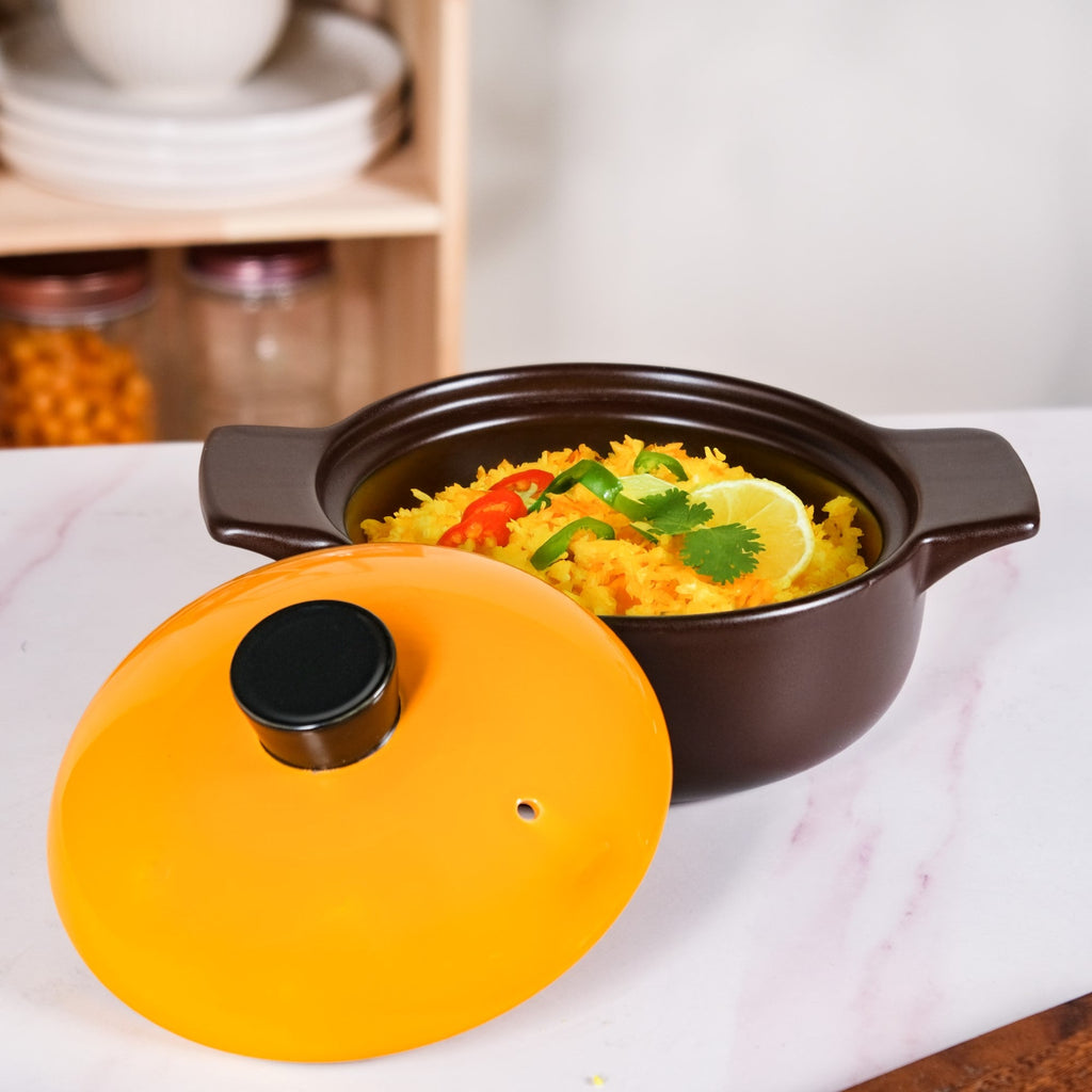 Clementine Ceramic Tureen Cooking Pot With Lid 2300ml