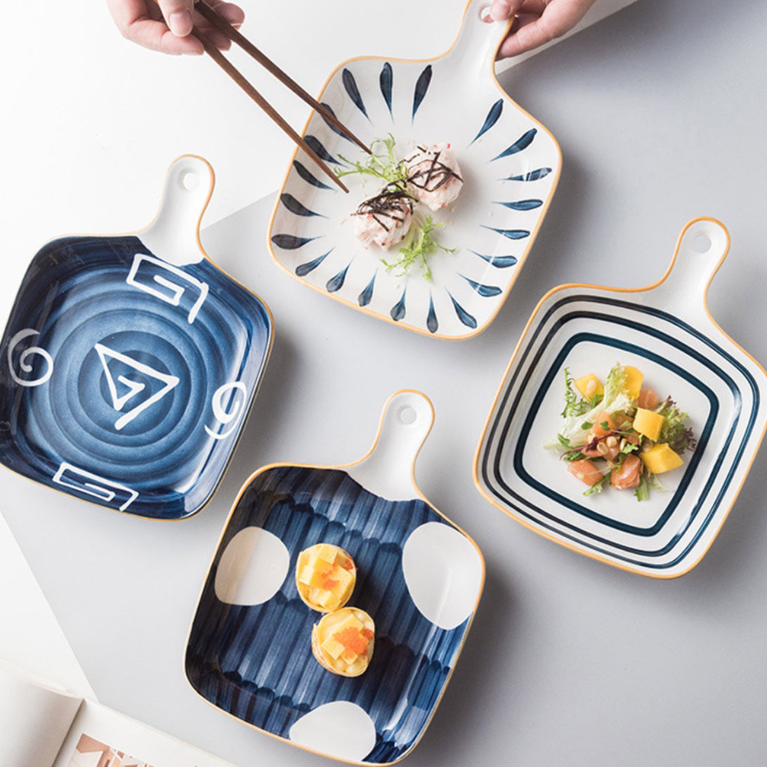 Ceramic Plate With Handle Nitori