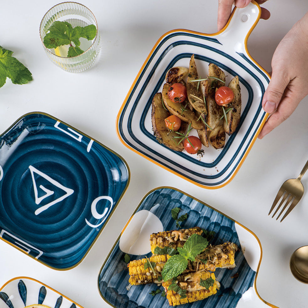 Ceramic Plate With Handle Nitori