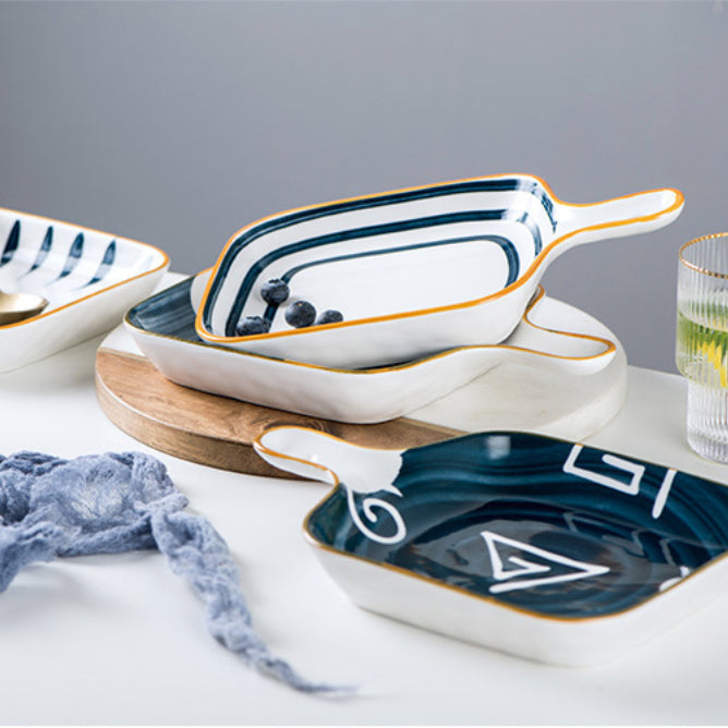 Ceramic Plate With Handle Nitori