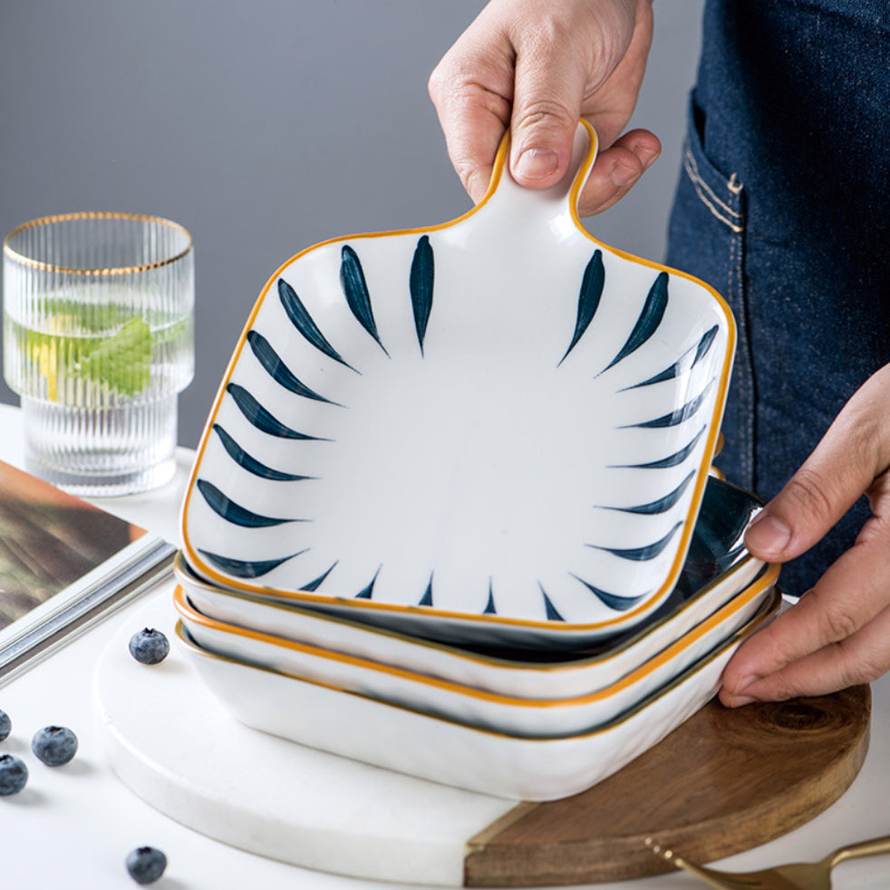 Ceramic Plate With Handle Nitori