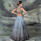 Cerulean Blue Skirt Set | CHAR