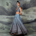 Cerulean Blue Skirt Set | CHAR