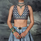 Cerulean Blue Skirt Set | CHAR