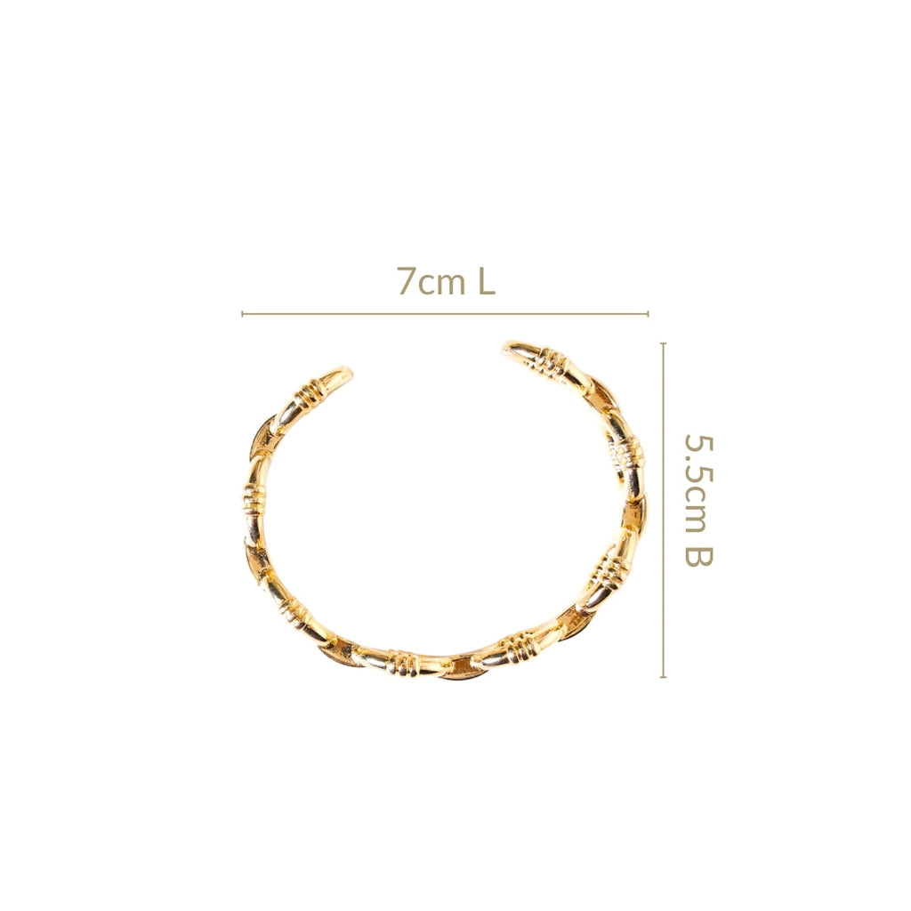 Chain Link Gold Cuff Bracelet