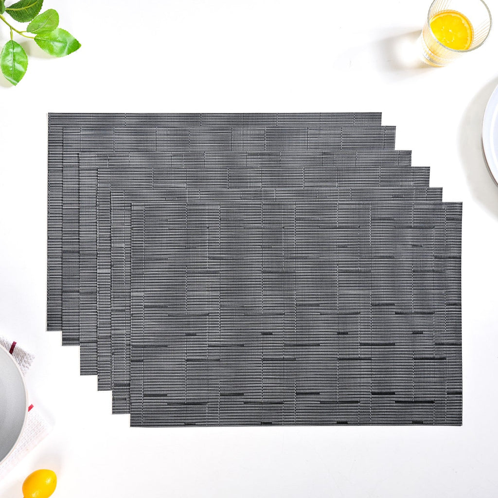Charcoal Grey Placemat Set Of 6