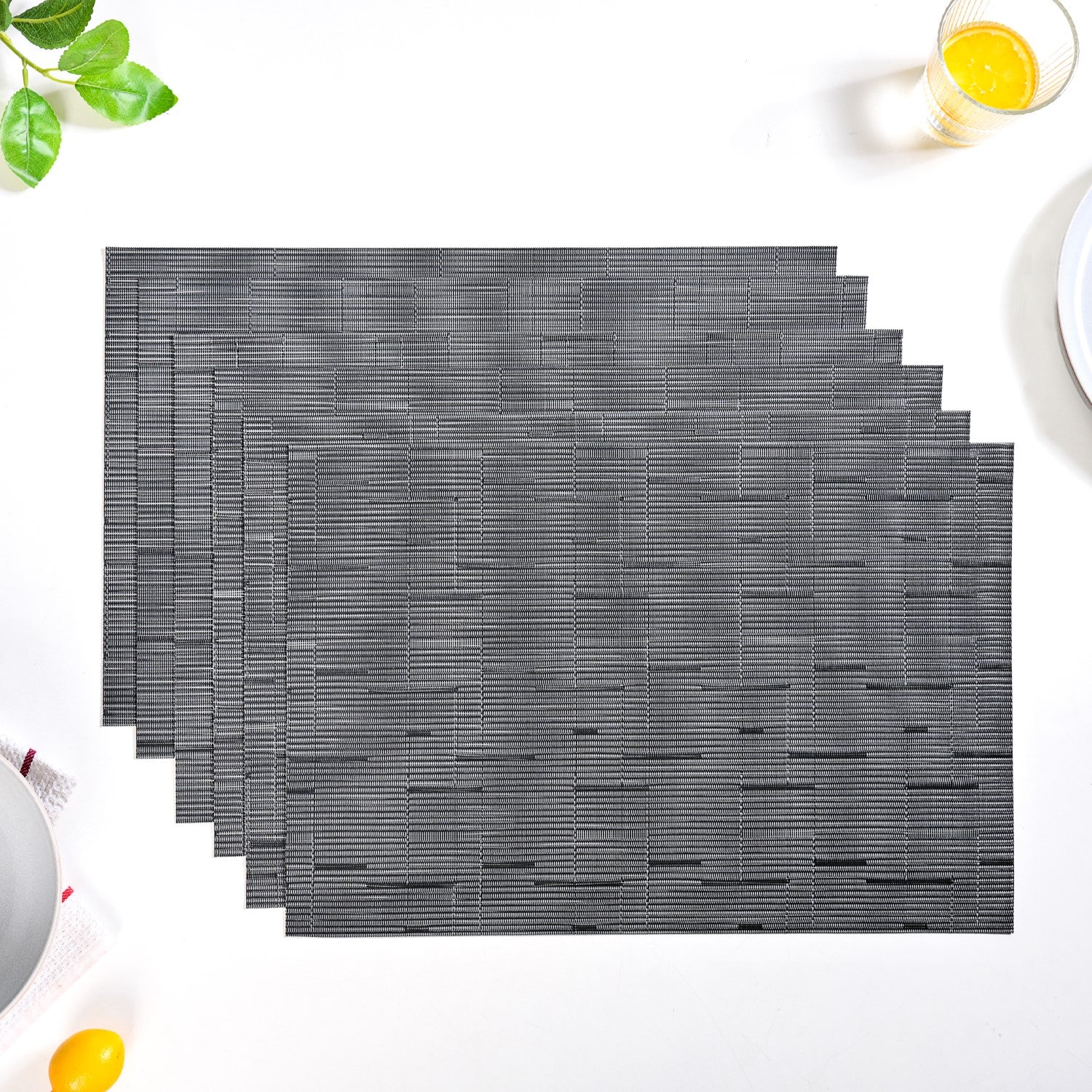 Charcoal Grey Placemat Set Of 6