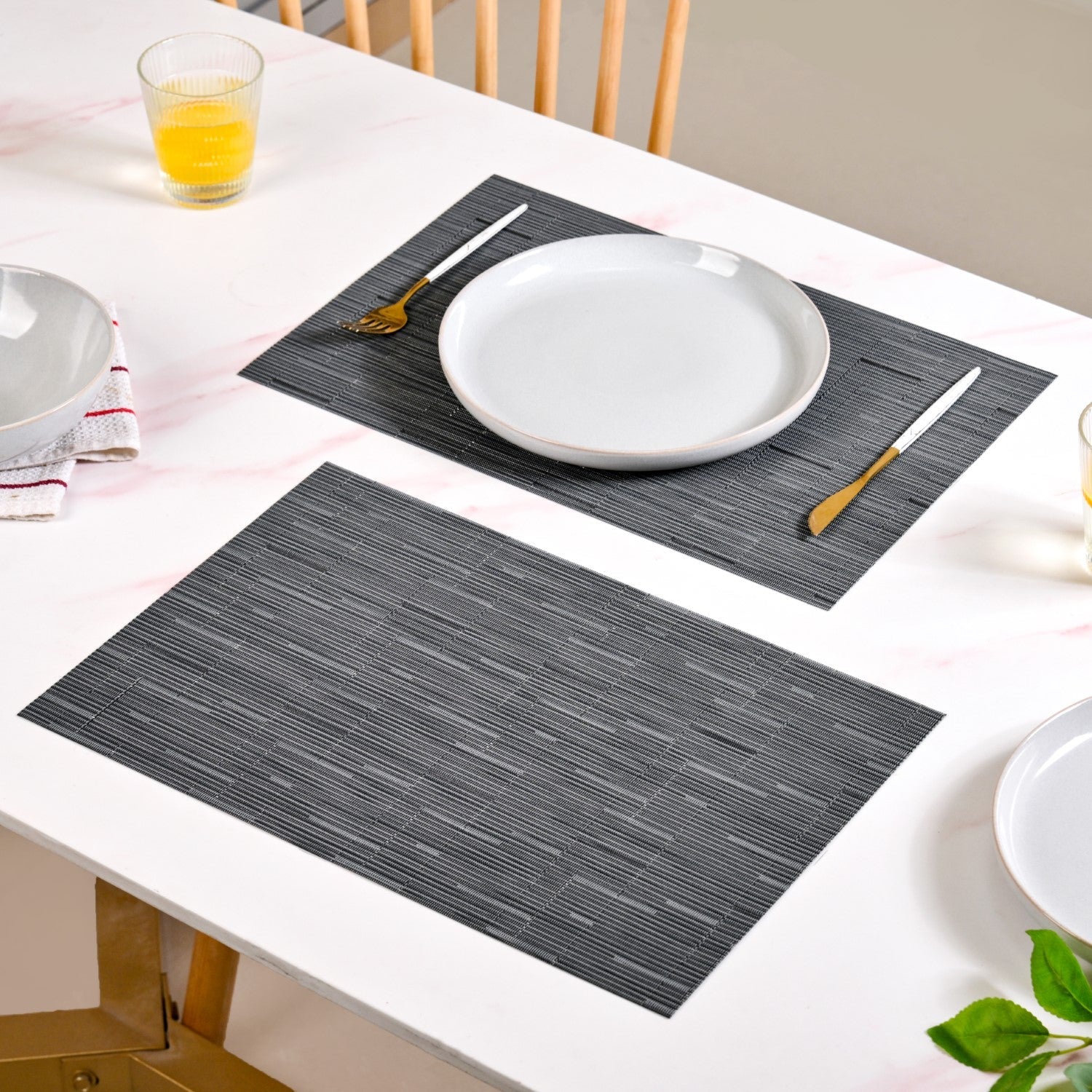 Charcoal Grey Placemat Set Of 6