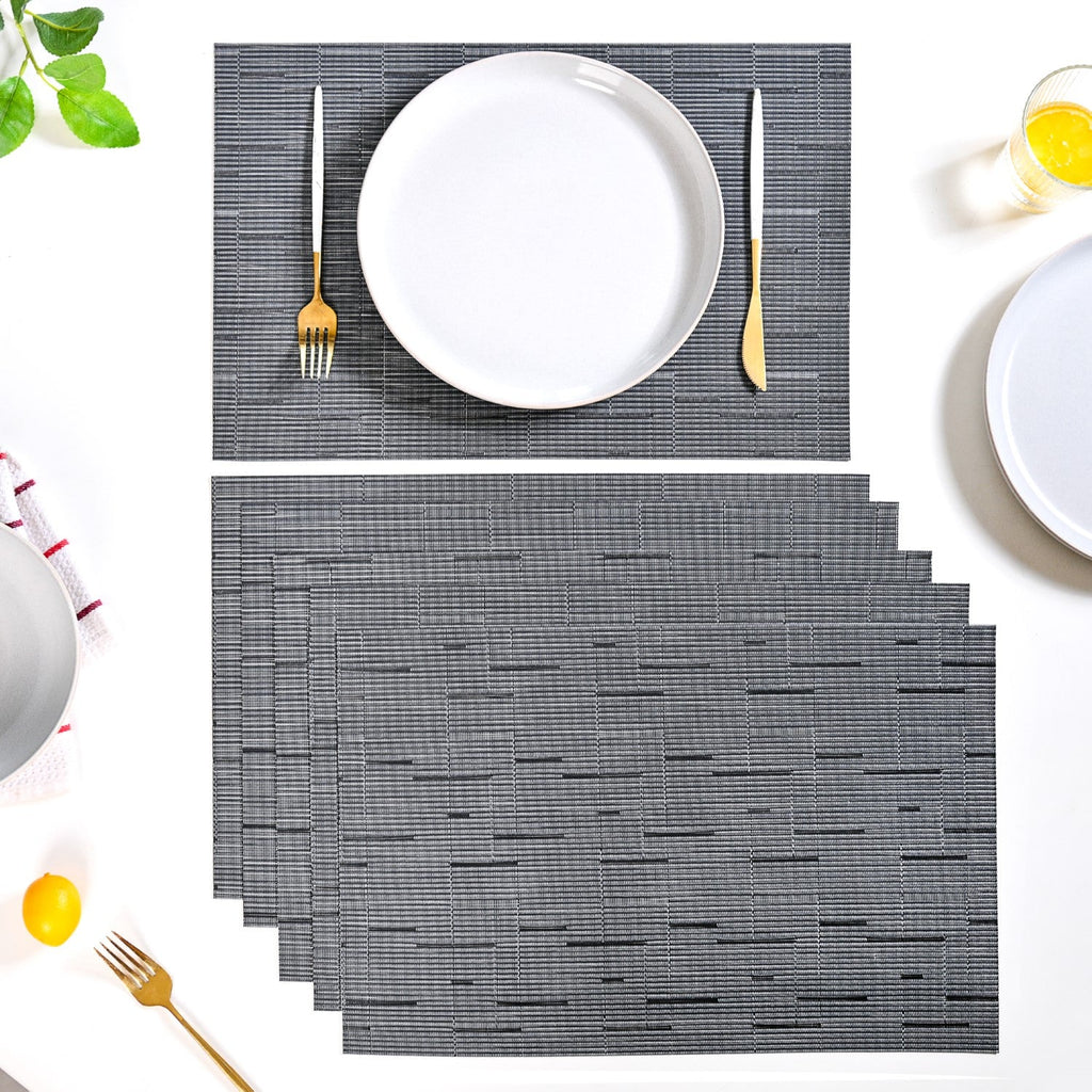 Charcoal Grey Placemat Set Of 6