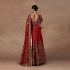 Cherry Red Anarkali Set | EAST