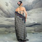 Chevron Corset Saree Set | CHAR