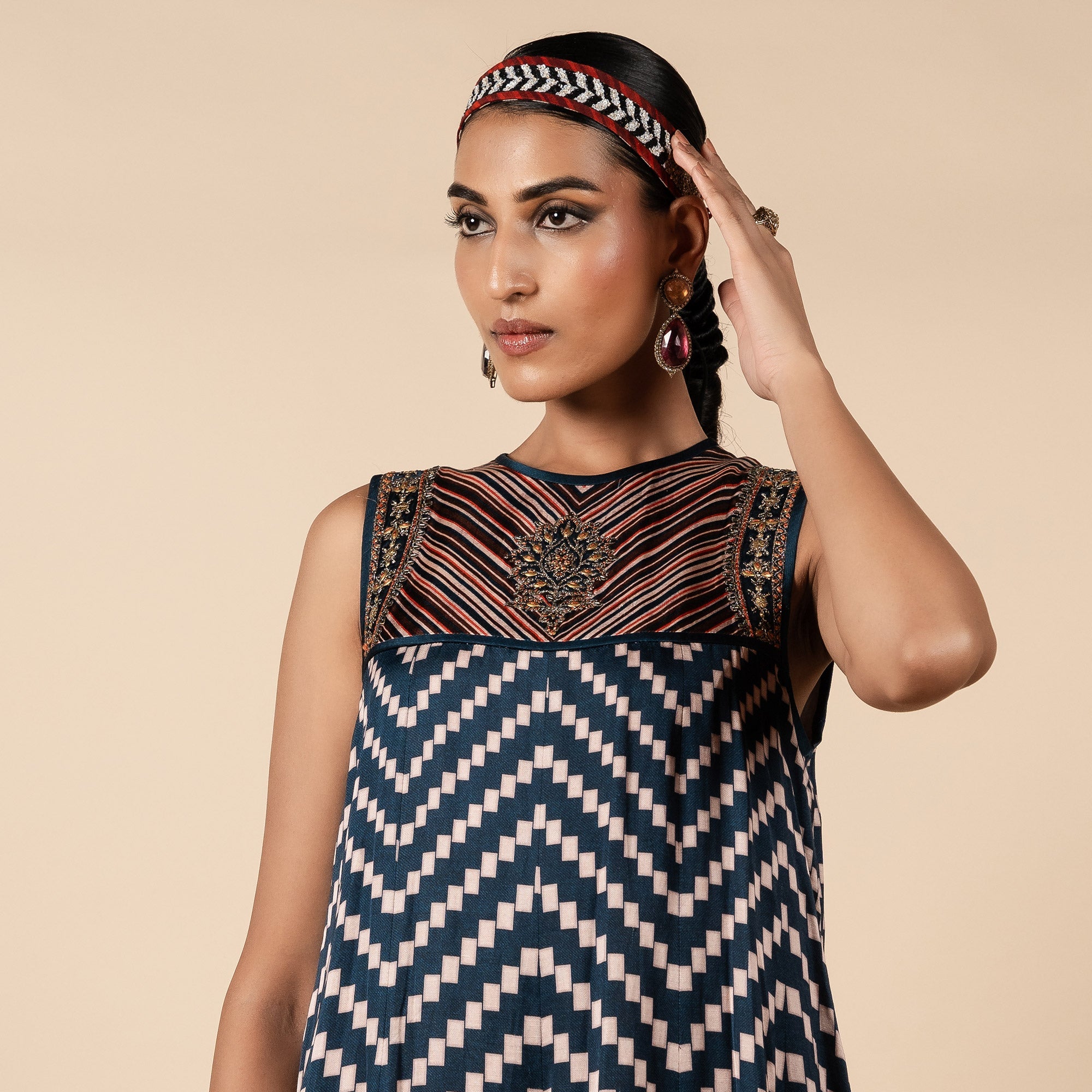 Chevron Embroidered Hairband