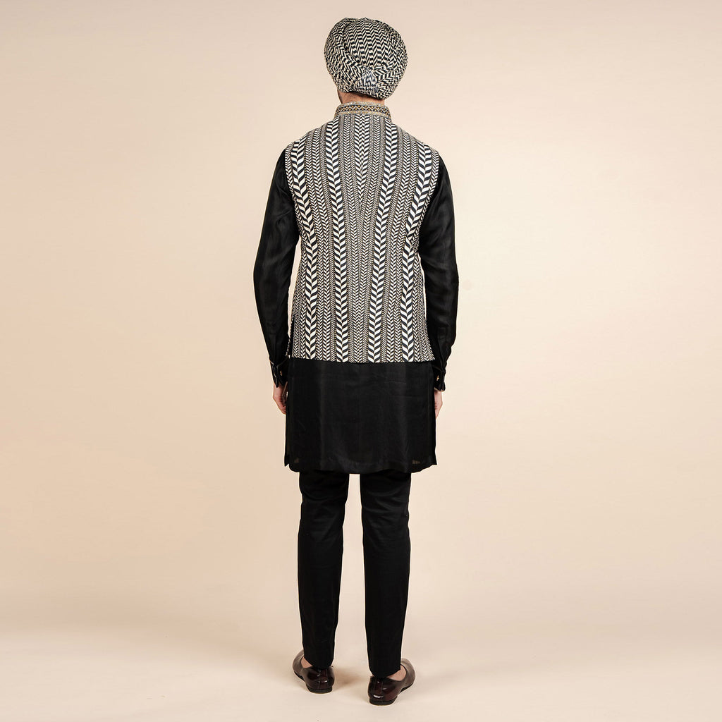Chevron Nehru Jacket | CHAR