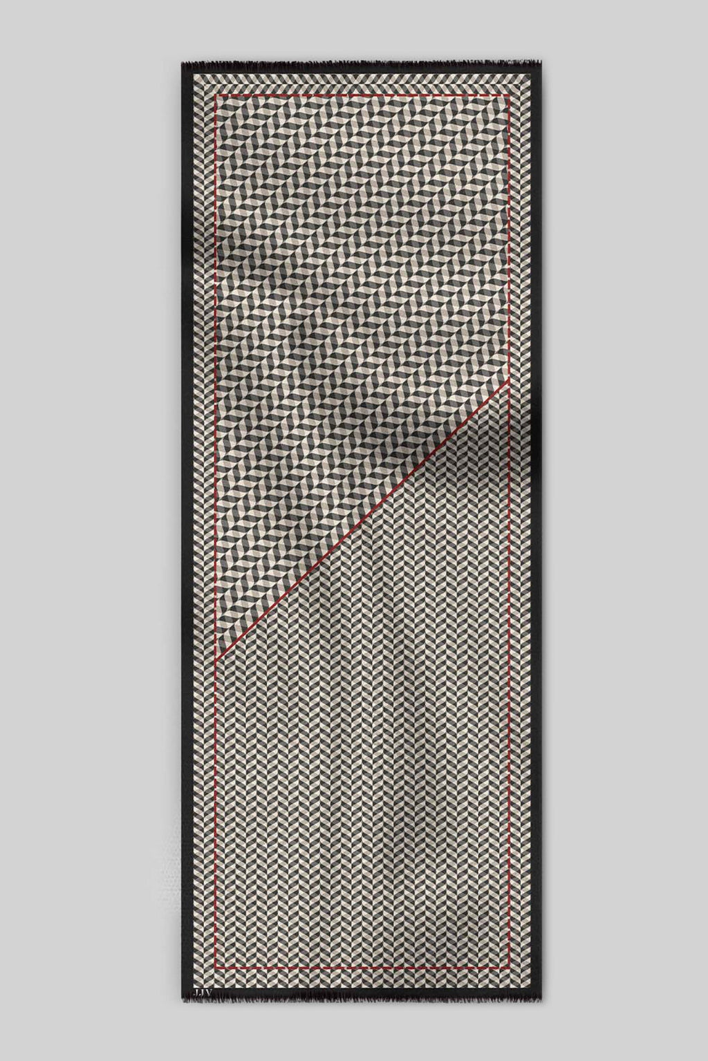 Chevron Printed Woollen Scarf