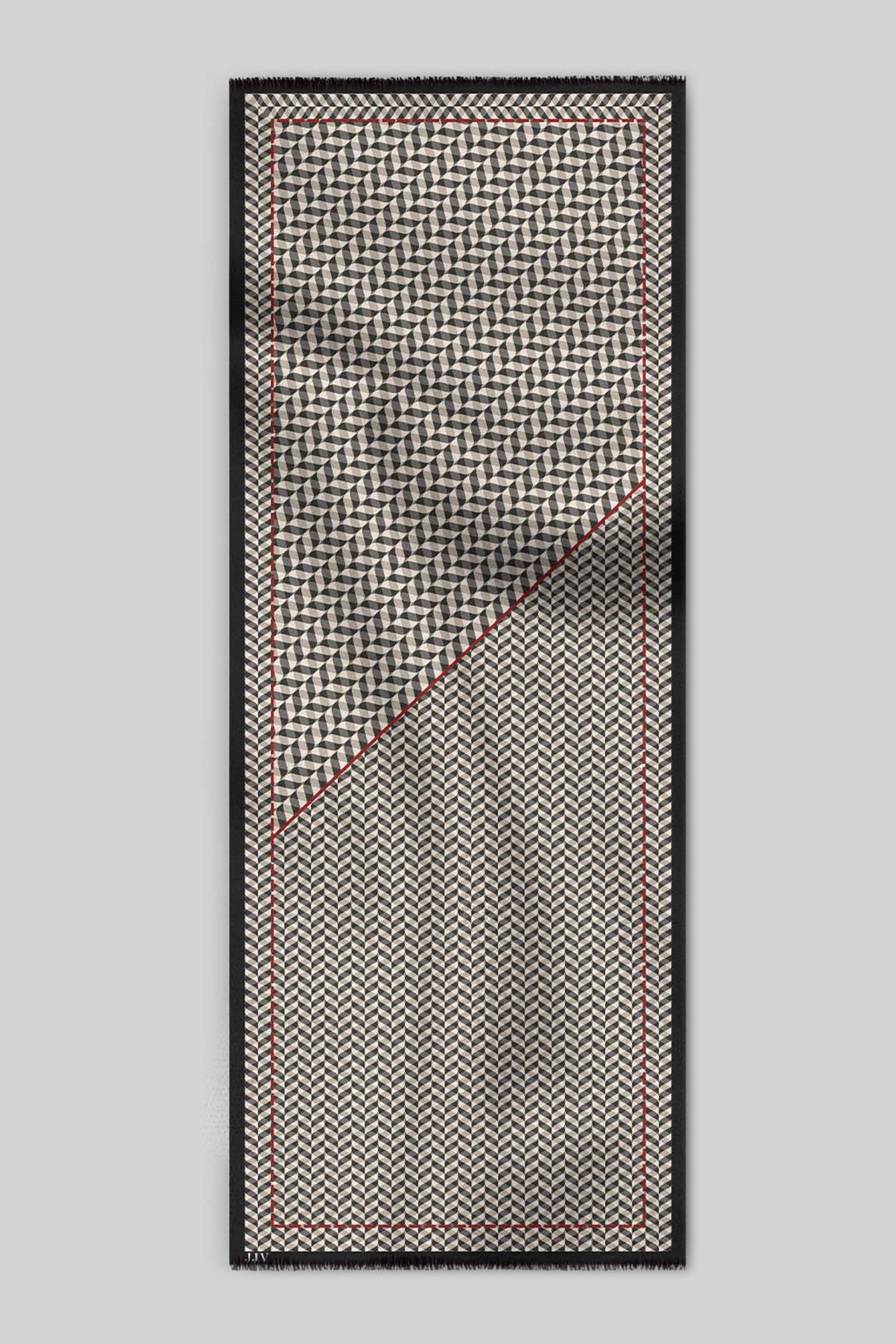 Chevron Printed Woollen Scarf