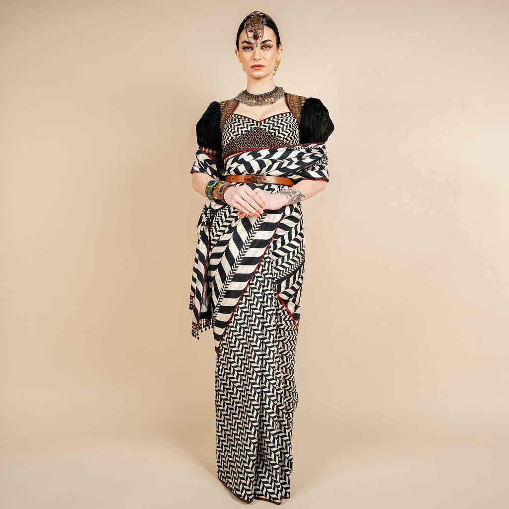 Chevron Saree Set | CHAR