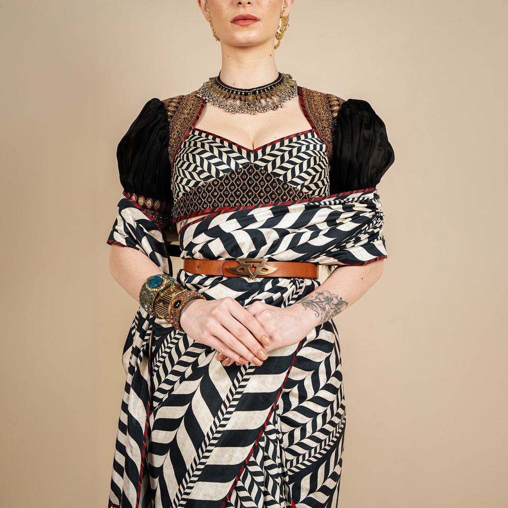 Chevron Saree Set | CHAR