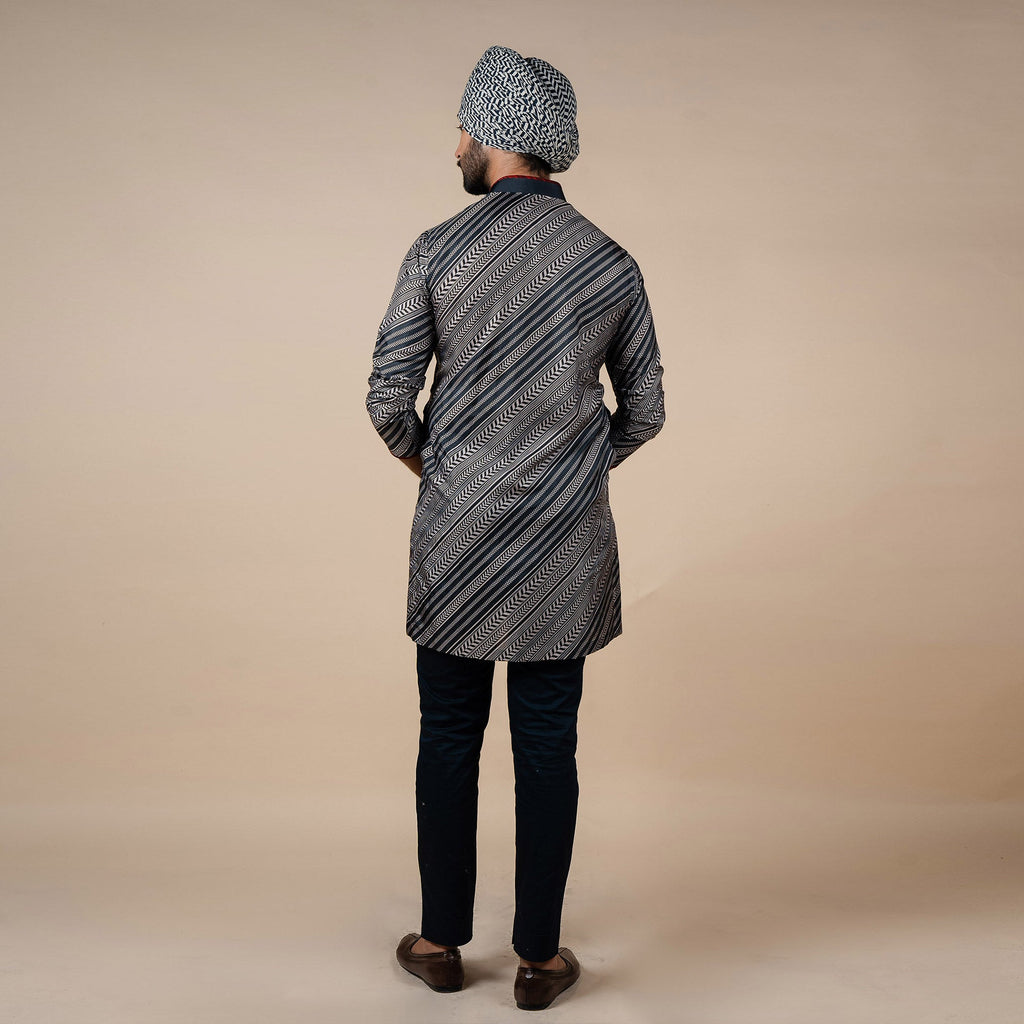 Chevron Striped Kurta | PANJ