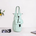 Chic Mint Drawstring Bottle Holder