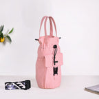 Chic Pink Drawstring Bottle Holder