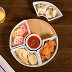 Chip And Dip White Ceramic Platter