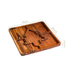 Christmas Tree Acacia Wood Serving Platter 30x30cm