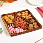 Christmas Tree Acacia Wood Serving Platter 30x30cm